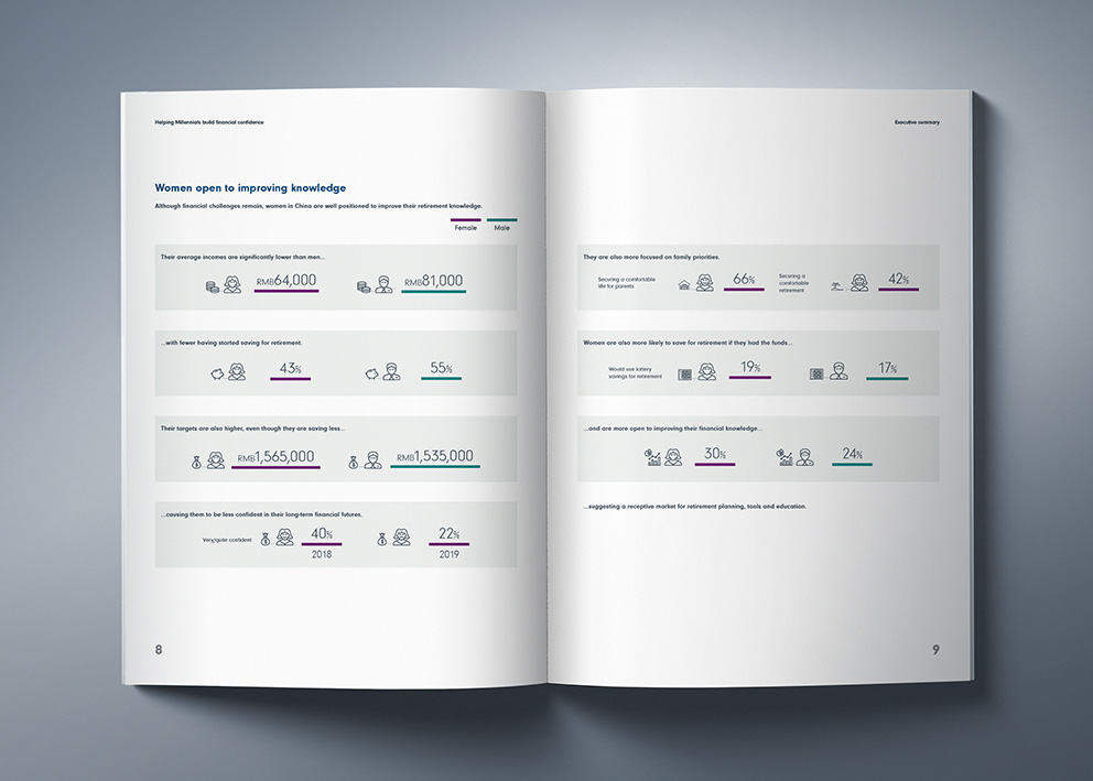 Blank A4 photorealistic brochure mockup on light grey background.