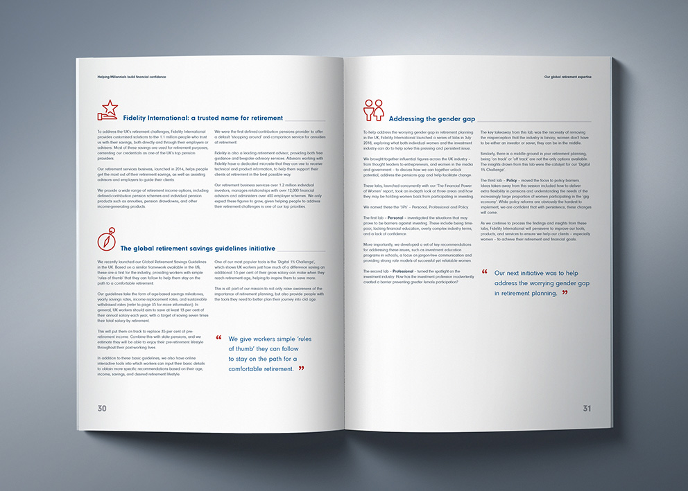 Blank A4 photorealistic brochure mockup on light grey background.